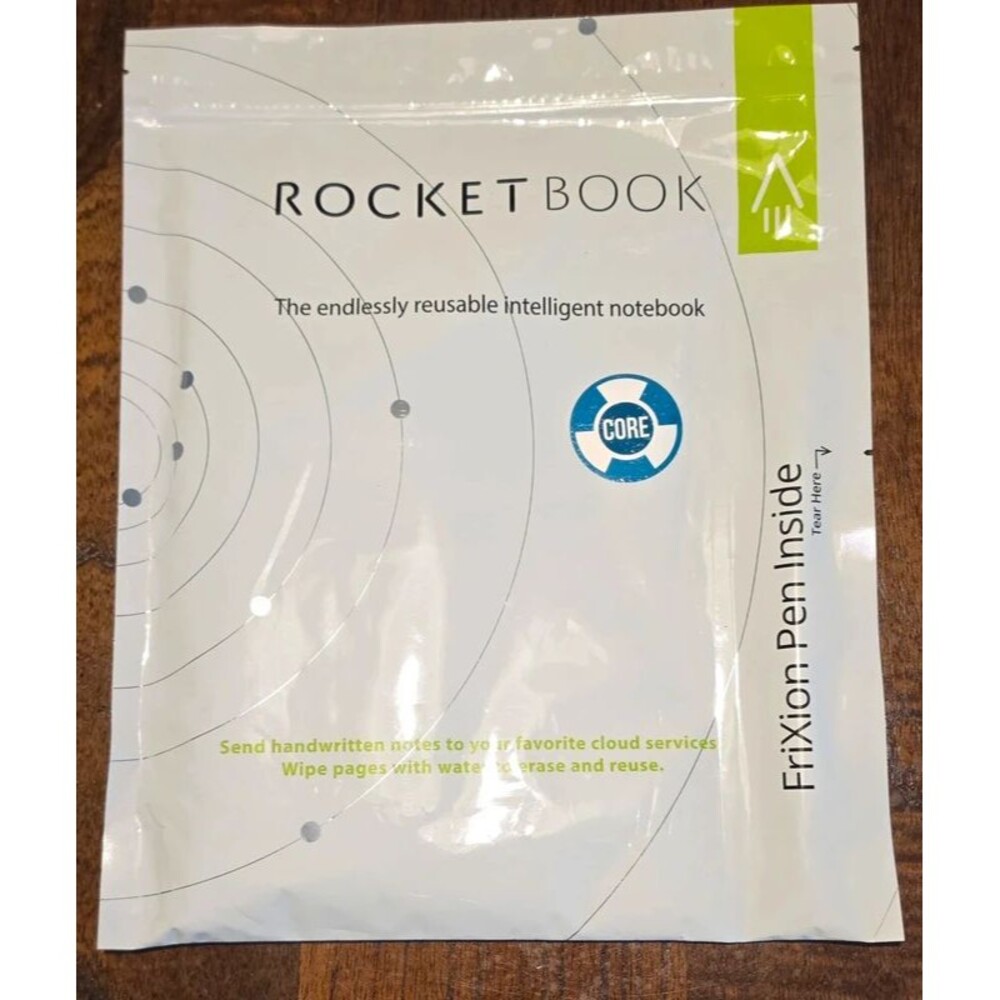 Rocketbook Core Executive Reusable Smart Notebook Gray Lined w FriXion Pen NEW